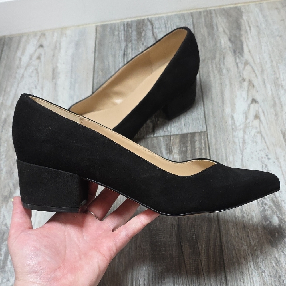 Marc Fisher | Labore Block Heel 1.5" Pointed Toe Pumps 9.5 WIDE *NWT - Picture 2 of 7
